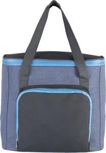 Kimood KI0347 - Kühltasche mit Reißverschlusstasche Light Blue Heather / Dark Grey