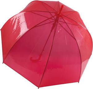 Kimood KI2024 - Transparenter Regenschirm Rot