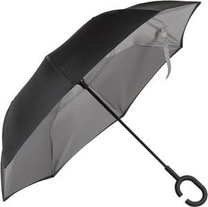 Kimood KI2030 - Umgekehrter Regenschirm für freie Hände Black / Slate Grey