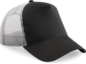 Beechfield B640 - Halb -Mesh Trucker Cap Black / Light Grey