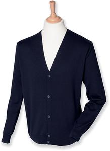 Henbury H722 - Men's Lightweight V Cardigan Navy