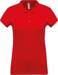 Kariban K255 - Damen Kurzarm-Poloshirt. Baumwollpiqué. Rot