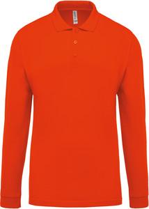 Kariban K256 - Herren Langarm-Polohemd. Baumwollpiqué Orange