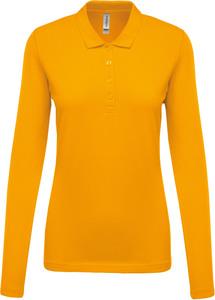 Kariban K257 - Damen Langarm-Polohemd. Baumwollpiqué Yellow