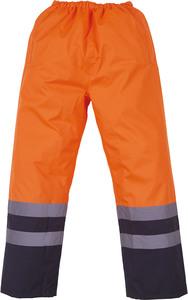 Yoko YHVS46 - Hi-Vis Waterproof Over Trousers Hi Vis Orange/Navy