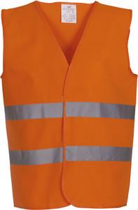 Yoko YHVW102 - Hallo-Vis 2 Bands Weste Hi Vis Orange