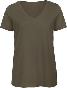 B&C CGTW045 - Ladies' Organic Inspire Cotton V-neck T-shirt Khaki