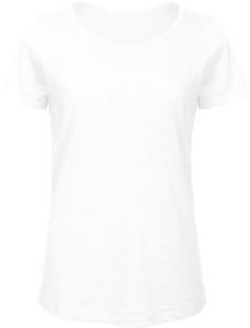 B&C CGTW047 - Ladies' SLUB Organic Cotton Inspire T-shirt Chic Pure White