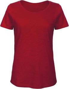 B&C CGTW047 - Ladies' SLUB Organic Cotton Inspire T-shirt Chic Red