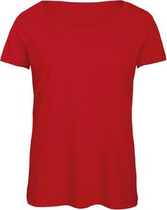 B&C CGTW056 - Ladies' TriBlend crew neck T-shirt Rot