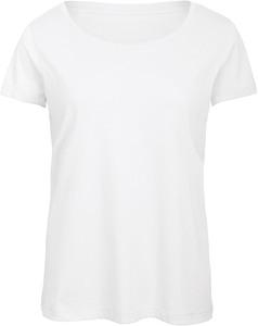 B&C CGTW056 - Ladies' TriBlend crew neck T-shirt Weiß