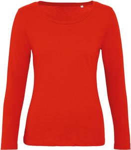 B&C CGTW071 - Ladies' organic Inspire long-sleeved T-shirt Fire Red