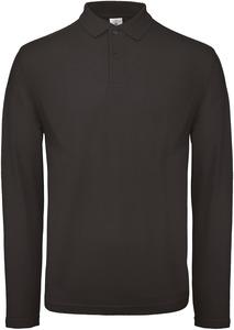 B&C CGPUI12 - ID.001 Men's long-sleeved polo shirt Schwarz