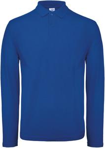 B&C CGPUI12 - ID.001 Men's long-sleeved polo shirt Royal Blue