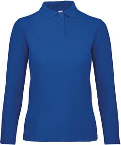B&C CGPWI13 - ID.001 Ladies' long-sleeved polo shirt Royal Blue