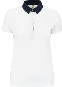 Kariban K261 - Zweifarbiges Jersey-Polohemd für Damen Weiß / Navy
