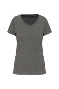 Kariban K3003 - Damen-T-Shirt Supima® mit V-Ausschnitt und kurzen Ärmeln Grey Heather