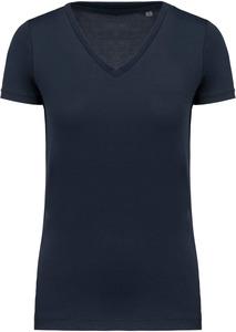 Kariban K3003 - Damen-T-Shirt Supima® mit V-Ausschnitt und kurzen Ärmeln Navy