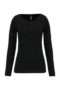 Kariban K3017 - Damen Langarm-T-Shirt mit Rundhalsausschnitt Schwarz
