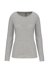 Kariban K3017 - Damen Langarm-T-Shirt mit Rundhalsausschnitt Light Grey Heather