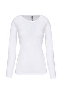 Kariban K3017 - Damen Langarm-T-Shirt mit Rundhalsausschnitt Weiß