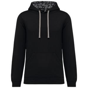 Kariban K4013 - Unisex-Kapuzensweatshirt mit kontrastfarbener Kapuze und Motiven