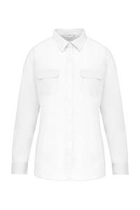 Kariban K591 - Langarm-Safarihemd für Damen Weiß
