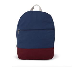 Kimood KI0185 - Recycelter Baumwoll-Rucksack Indigo / Wine