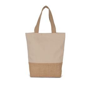 Kimood KI0298 - Shoppingtasche aus Baumwolle verklebten Jutefäden Light Sand / Natural