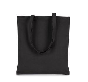 Kimood KI0262 - Klassische Shoppingtasche aus Bio-Baumwolle. Schwarz