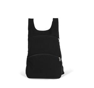 Kimood KI5101 - Recycelter Rucksack mit Anti-Diebstahlschutz-Tasche auf der Rückseite Black Night