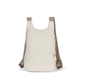 Kimood KI5101 - Recycelter Rucksack mit Anti-Diebstahlschutz-Tasche auf der Rückseite Ecume / Hemp