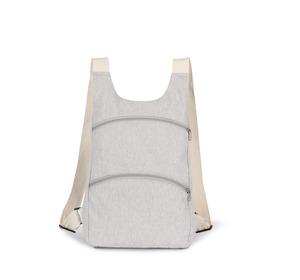 Kimood KI5101 - Recycelter Rucksack mit Anti-Diebstahlschutz-Tasche auf der Rückseite Pebble Grey / Ecume