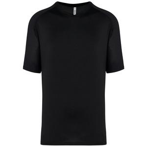 PROACT PA4030 - Zweifarbiges Padel Herren-T-Shirt mit Raglanärmeln Schwarz