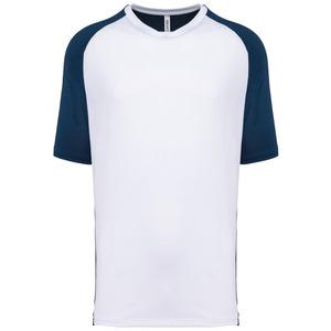 PROACT PA4030 - Zweifarbiges Padel Herren-T-Shirt mit Raglanärmeln Sporty Navy / White