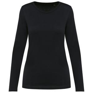 Kariban Premium PK303 - Supima® Damen-T-Shirt mit Rundhalsausschnitt und langen Ärmeln Schwarz