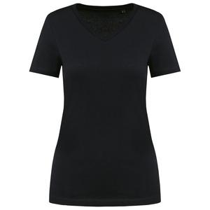 Kariban Premium PK305 - Supima® Damen-T-Shirt mit V-Ausschnitt und kurzen Ärmeln Schwarz