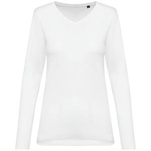 Kariban Premium PK307 - Supima® Damen-T-Shirt mit V-Ausschnitt und langen Ärmeln