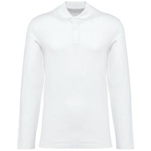 Kariban Premium PK202 - Supima® Herren-Polohemd mit langen Ärmeln Weiß
