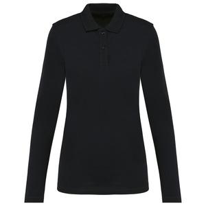 Kariban Premium PK203 - Supima® Damen-Polohemd mit langen Ärmeln Schwarz