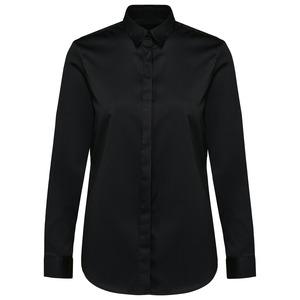 Kariban Premium PK507 - Twill-Damenhemd mit langen Ärmeln Schwarz