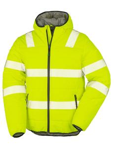 Result R500X - Sicherheitsjacke aus wattiertem, recyceltem Ripstop Fluorescent Yellow