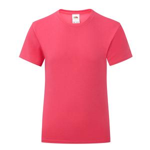 Fruit of the Loom SC61025 - Mädchen-T-Shirt Iconic 150 T Fuchsie