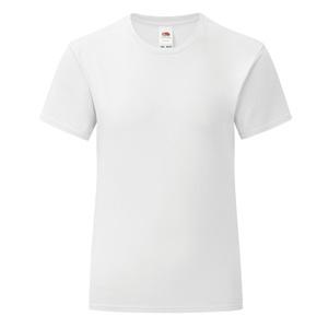 Fruit of the Loom SC61025 - Mädchen-T-Shirt Iconic 150 T Weiß