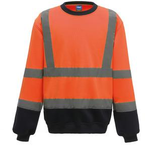 Yoko YHVJ510 - Hi-Vis Sweatshirt Hi Vis Orange/Navy