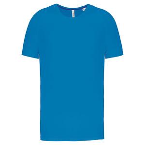 PROACT PA4012 - Herren-Sportshirt aus Recyclingmaterial mit Rundhalsausschnitt Aqua Blue