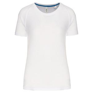 PROACT PA4013 - Damen-Sportshirt aus Recyclingmaterial mit Rundhalsausschnitt Weiß