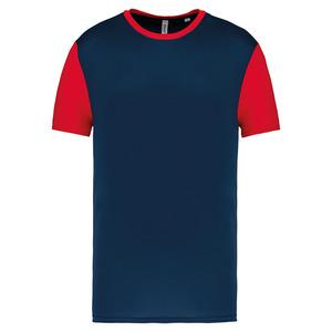 PROACT PA4023 - Zweifarbiges Kurzarmtrikot für Erwachsene Sporty Navy / Sporty Red