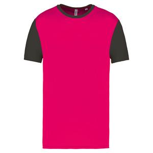 PROACT PA4023 - Zweifarbiges Kurzarmtrikot für Erwachsene Sporty Pink / Dark Grey