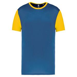 PROACT PA4024 - Zweifarbiges Kurzarmtrikot für Kinder Sporty Royal Blue / Sporty Yellow